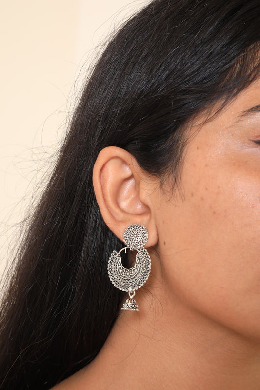 Beautiful Moon Crescent Shaped Chandbali Earrings