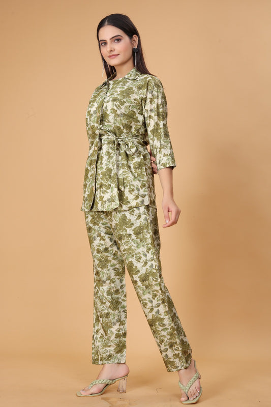 Women's Cotton Silk Ethnic Top and Pant Set - Timeless Elegance Meets Comfort