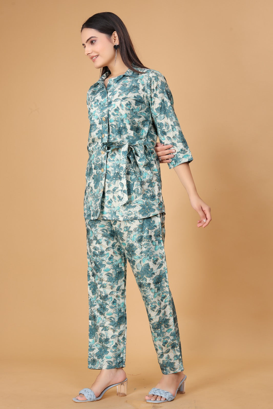 Women's Cotton Silk Ethnic Top and Pant Set - Timeless Elegance Meets Comfort