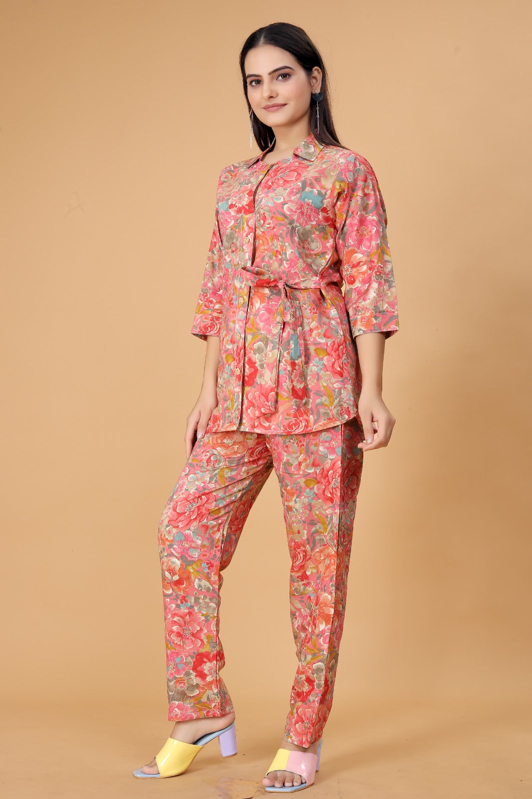 Women's Cotton Silk Ethnic Top and Pant Set - Timeless Elegance Meets Comfort