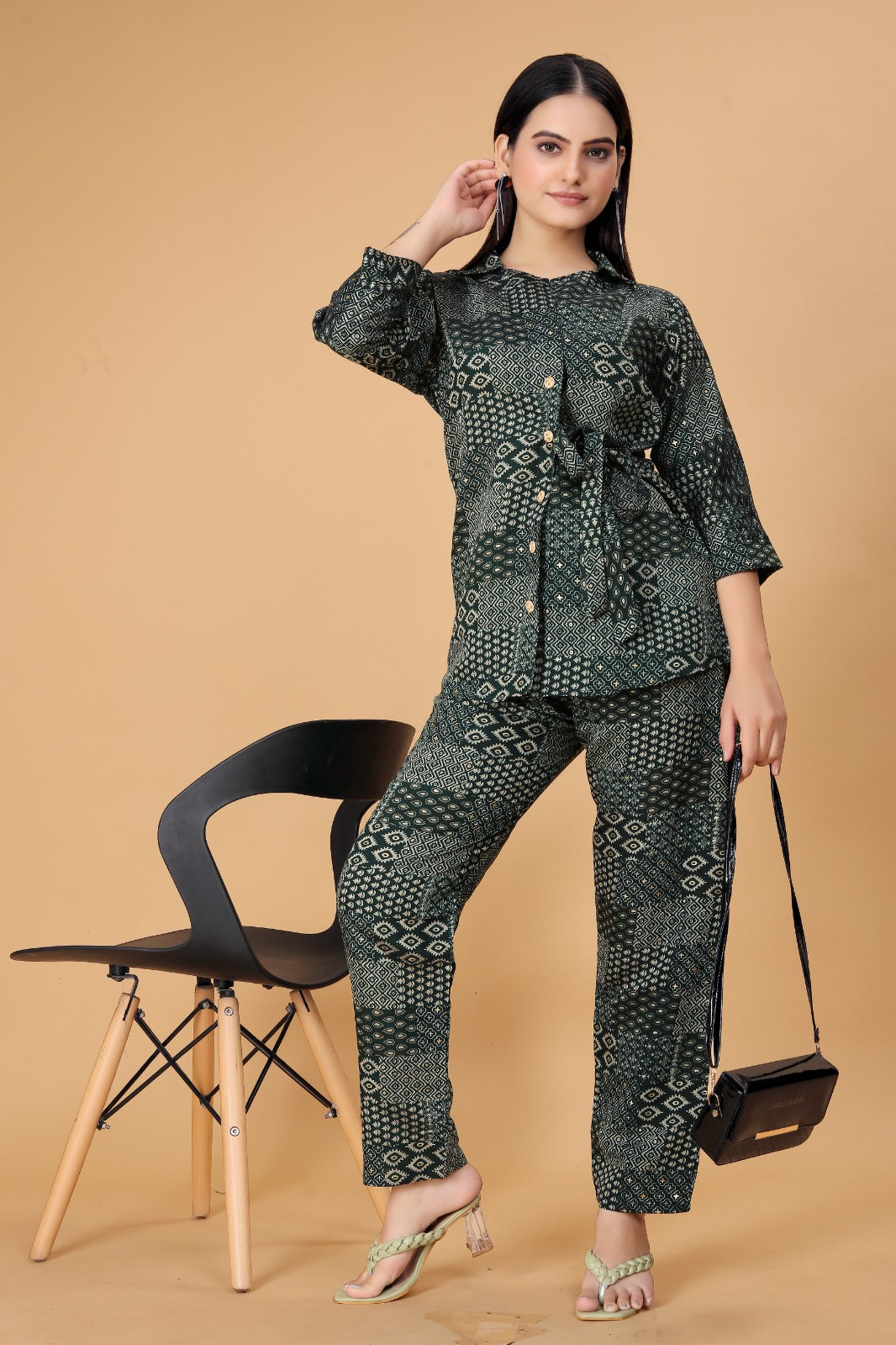 Women's Cotton Silk Ethnic Top and Pant Set - Timeless Elegance Meets Comfort