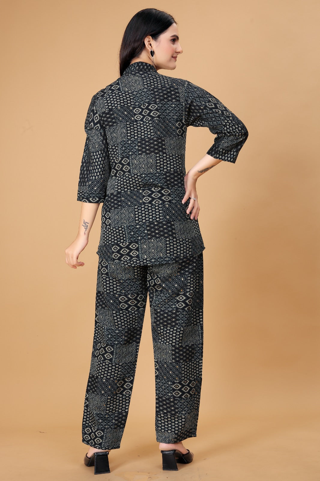 Women's Cotton Silk Ethnic Top and Pant Set - Timeless Elegance Meets Comfort