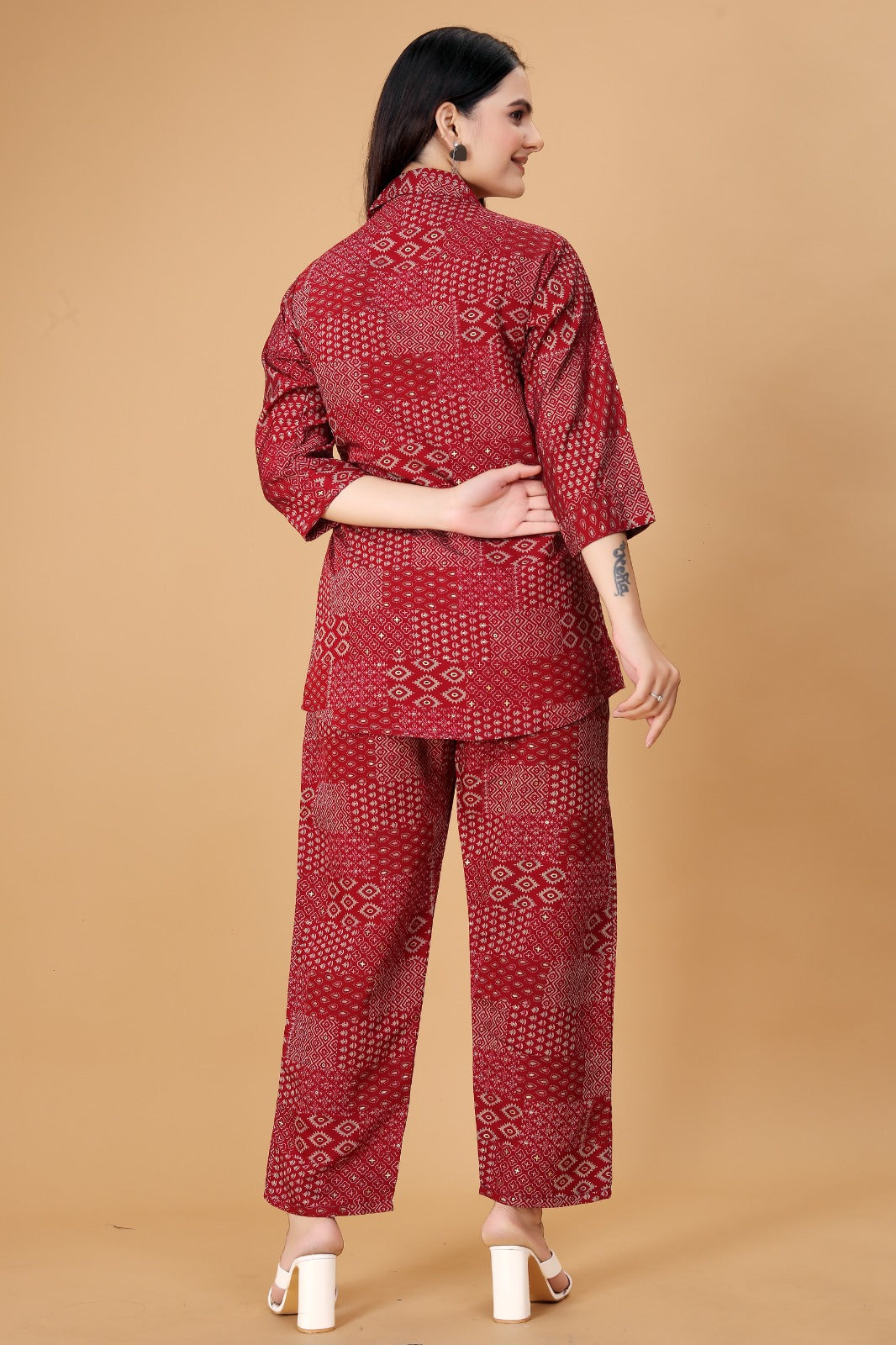 Women's Cotton Silk Ethnic Top and Pant Set - Timeless Elegance Meets Comfort