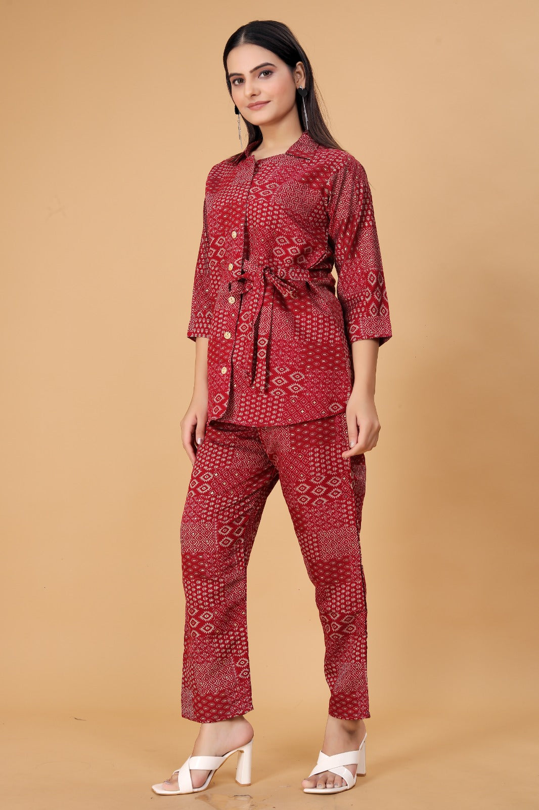 Women's Cotton Silk Ethnic Top and Pant Set - Timeless Elegance Meets Comfort