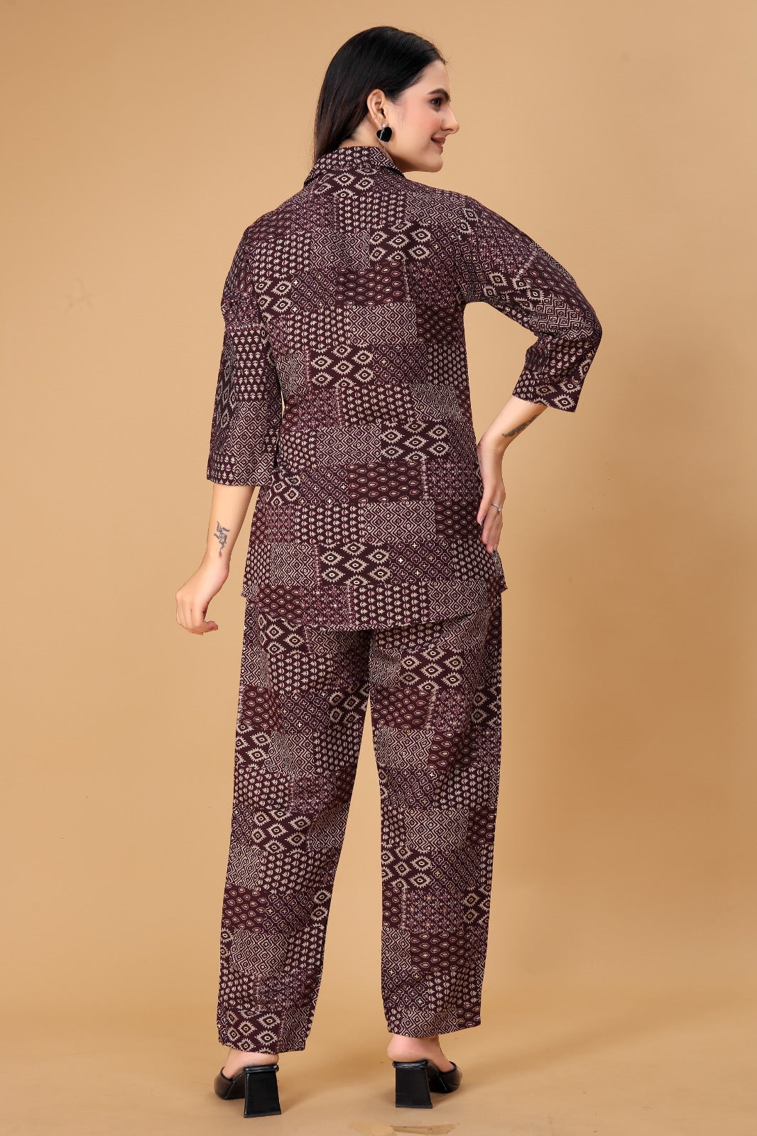 Women's Cotton Silk Ethnic Top and Pant Set - Timeless Elegance Meets Comfort