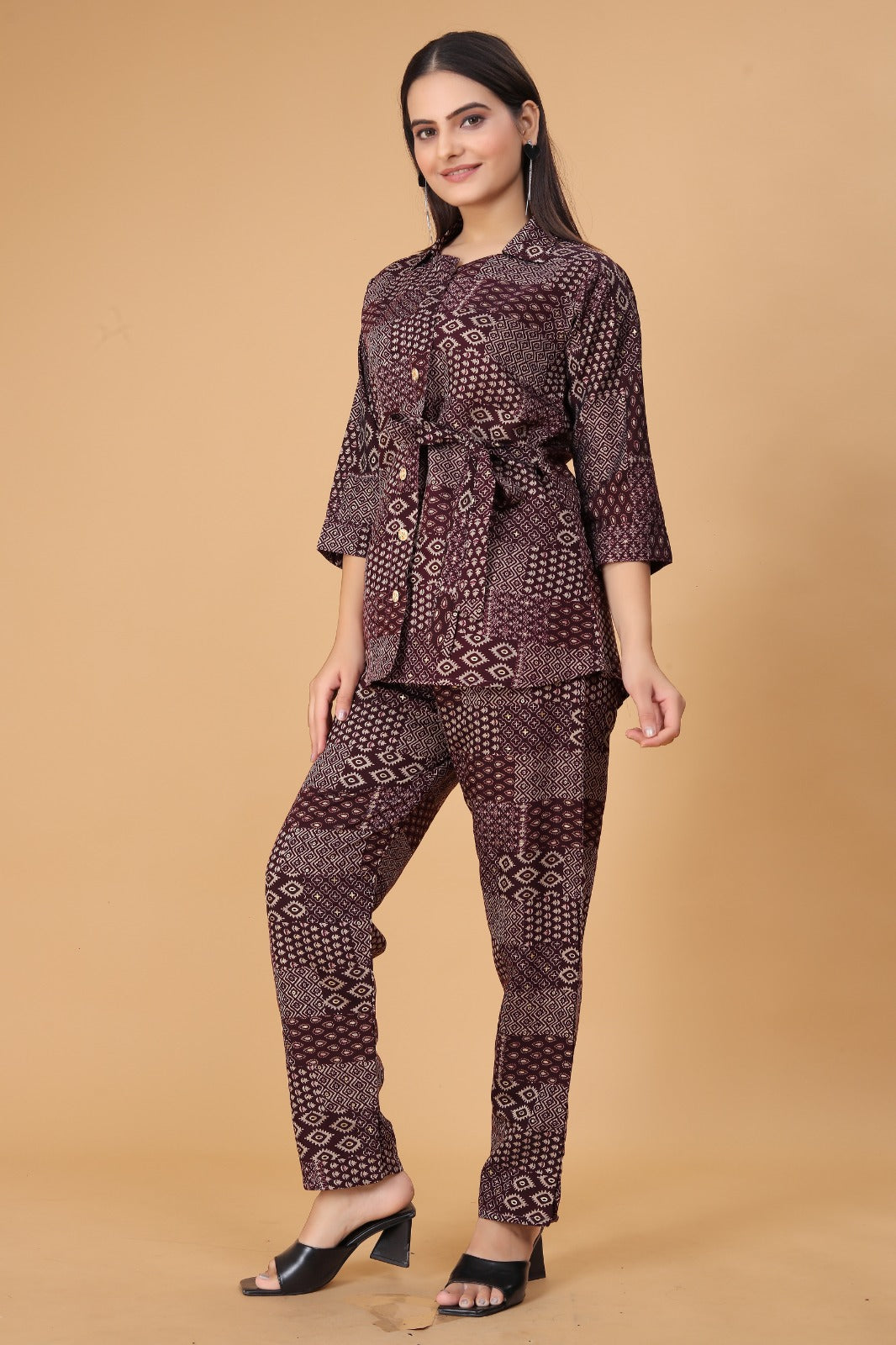 Women's Cotton Silk Ethnic Top and Pant Set - Timeless Elegance Meets Comfort