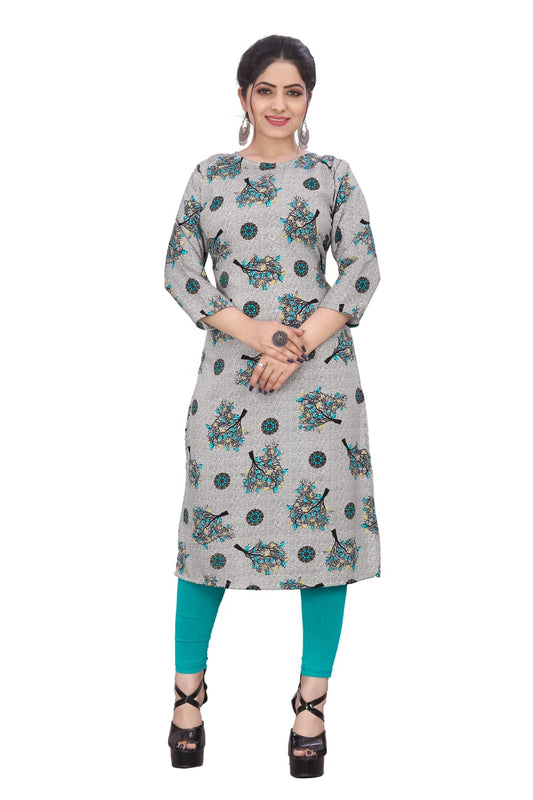 Women's Floral Print Kurti - Embrace Nature's Beauty in Style